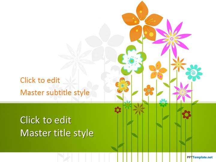 Free Flower Tulips PPT Template