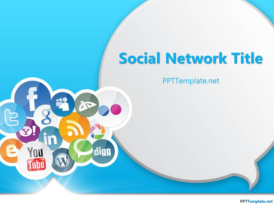 Free Social Media Powerpoint Template Pptmag - Riset