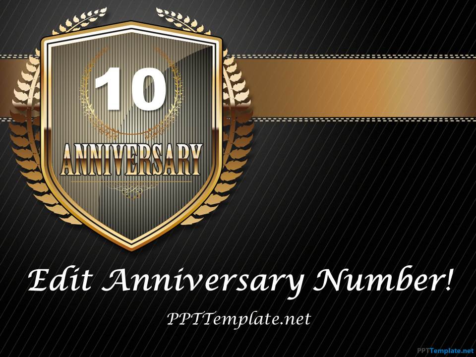 Free Dark Anniversary PowerPoint Template